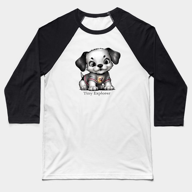 Baby Snoopy Explorer Baseball T-Shirt by PureJoyCraft